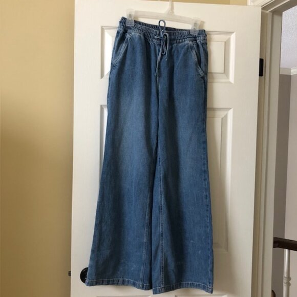 Good American Wide Leg Baggy Jeans, Size 1 (Small / 29" Waist) x Inseam 29.25" - Picture 3 of 12